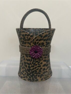 Brown Leopard-Print Vase Home Decor